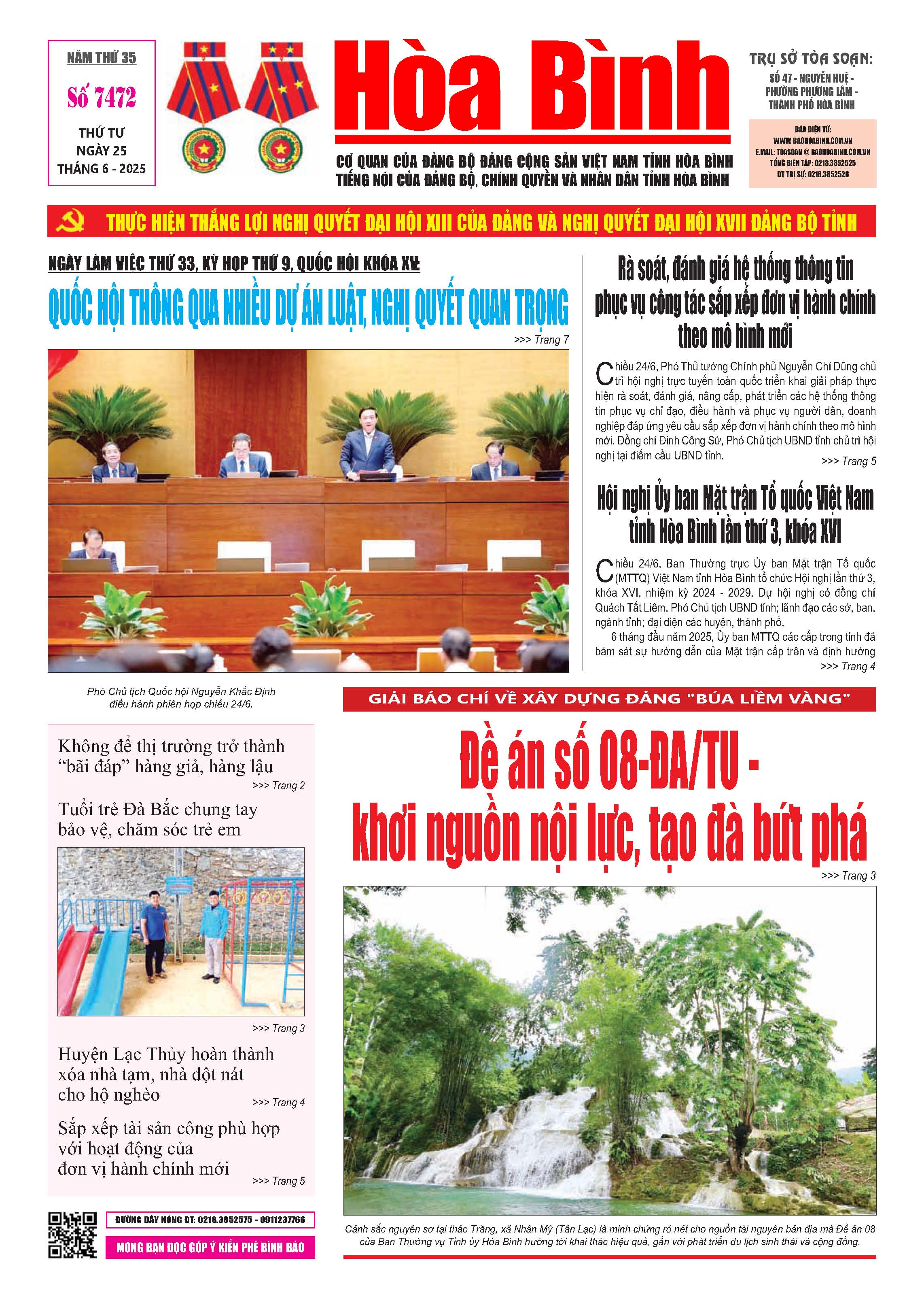 Báo Hòa Bình số 7472